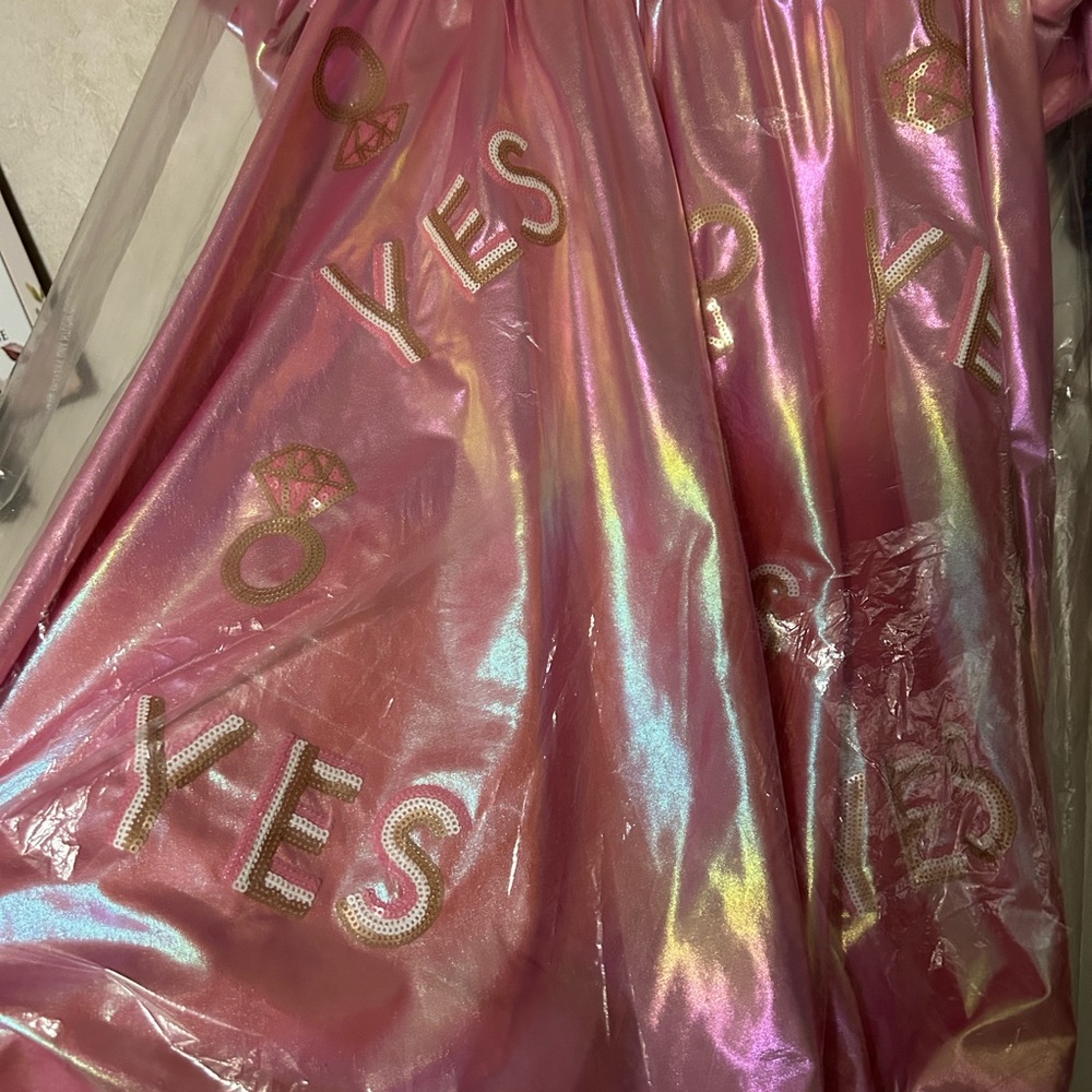 Pink Iridescent 'Yes' Dress